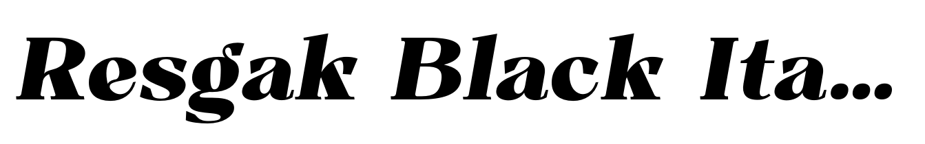 Resgak Black Italic